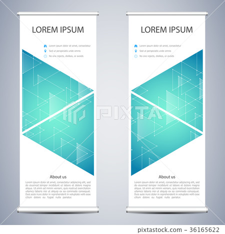 Abstract Roll up banner for presentation and Abstract Roll up banner for presentation and 36165622