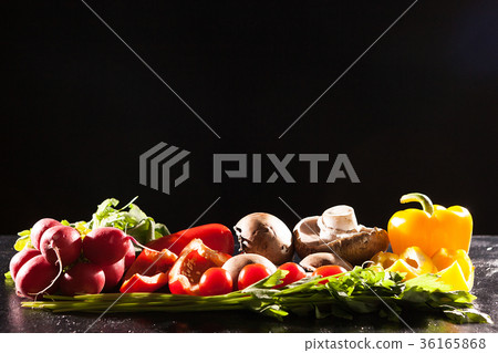 Different type of organic healthy vegetables on 36165868