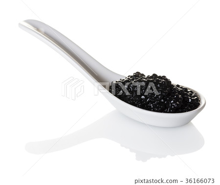 black caviar in spoon 36166073