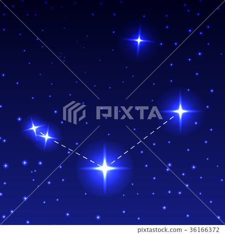 The constellation Canes venatici in the night The constellation Canes venatici in the night 36166372