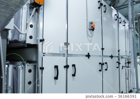 Big gray commercial air conditioner in the 36166391