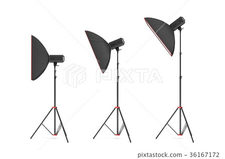 3d rendering of studio flash with small size 36167172