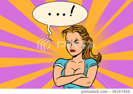 Angry woman, the emotions of girls 36167888