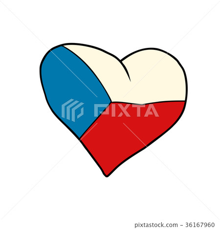 Czech Republic heart, Patriotic symbol Czech Republic heart, Patriotic symbol 36167960