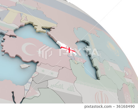 Map of Georgia with flag Map of Georgia with flag 36168490
