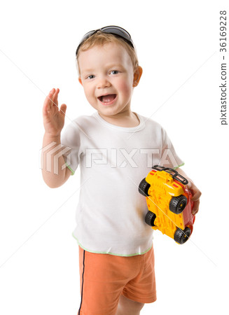 Boy holding toy Boy holding toy 36169228