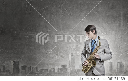 Handsome saxophonist 36171489
