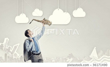 Handsome saxophonist 36171490