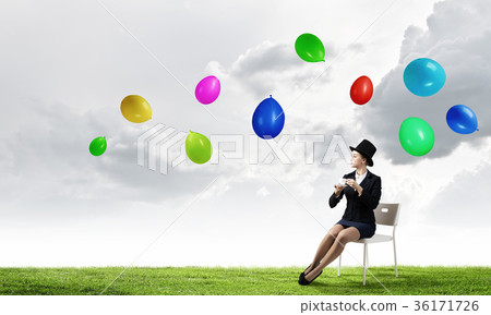 Girl in black cylinder 36171726