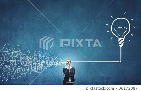 Businesswoman making decision 36172087