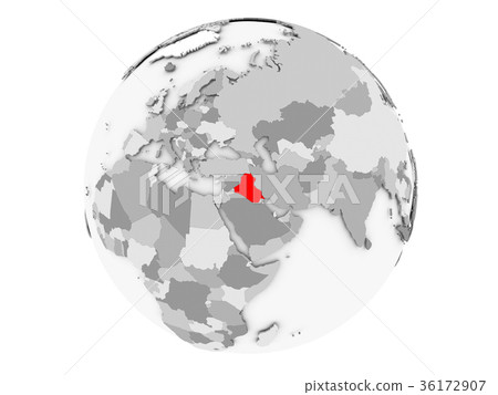 Iraq on grey globe isolated Iraq on grey globe isolated 36172907