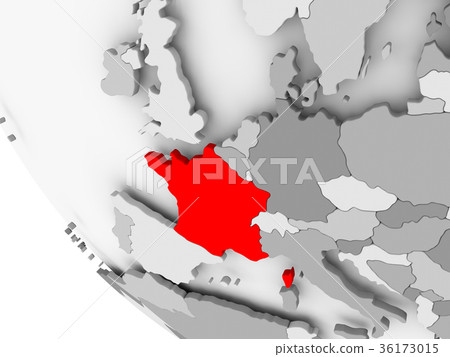 Map of France in red - Stock Illustration [36173015] - PIXTA