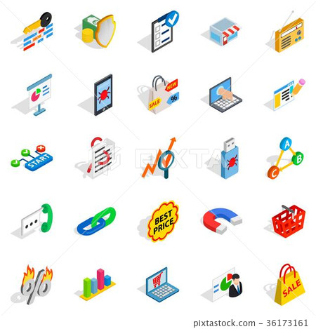 IT engineering icons set, isometric style IT engineering icons set, isometric style 36173161