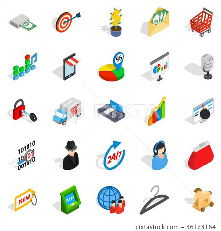 Website development icons set, isometric style Website development icons set, isometric style 36173164