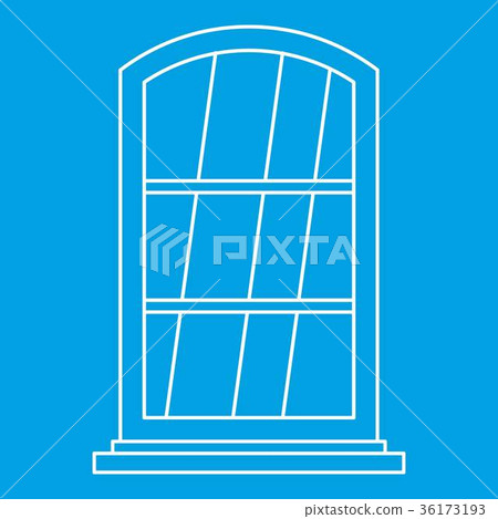 White narrow window icon outline - Stock Illustration [36173193] - PIXTA