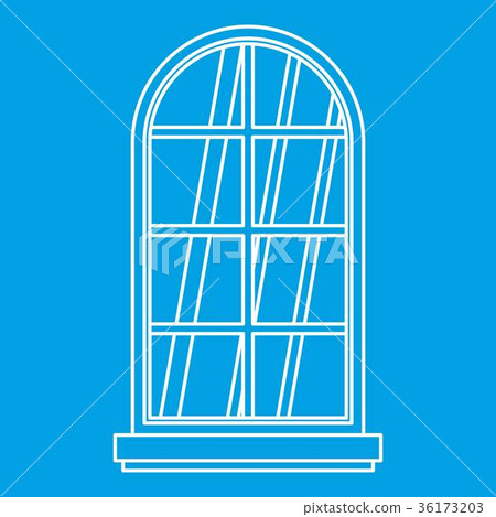 Arched window icon outline - Stock Illustration [36173203] - PIXTA