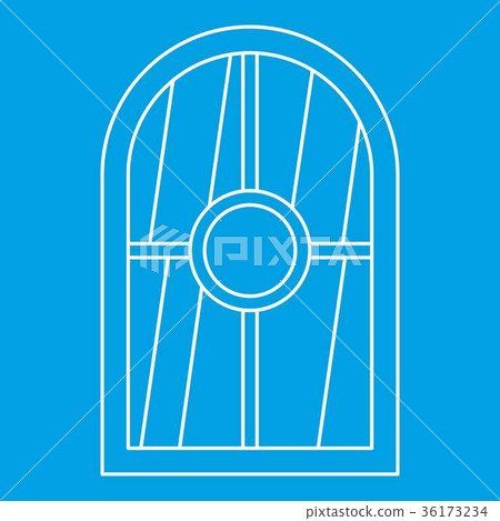 White arched window icon outline - Stock Illustration [36173234] - PIXTA