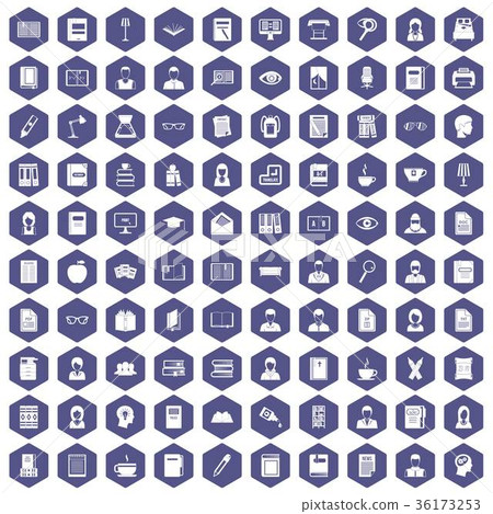 100 reader icons hexagon purple 100 reader icons hexagon purple 36173253