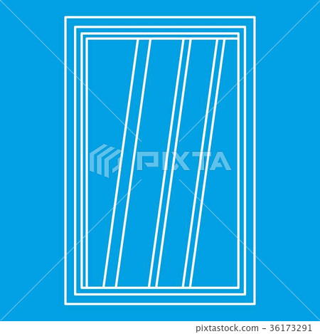 White window frame icon outline - Stock Illustration [36173291] - PIXTA