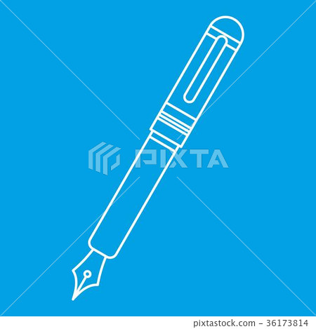 Black fountain pen icon outline Black fountain pen icon outline 36173814