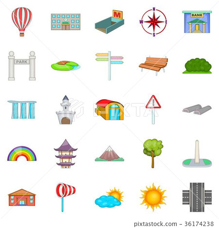 View icons set, cartoon style 36174238