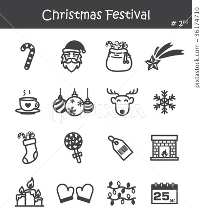 Christmas festival icon set 2 Christmas festival icon set 2 36174710