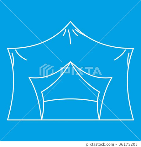 Hiking pavilion icon, outline style 36175203