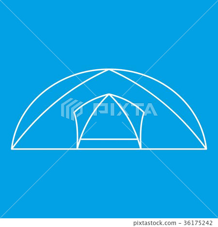 Tourist semicircular tent icon, outline style 36175242