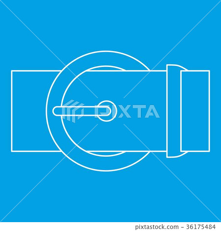 Round buckle icon, outline style Round buckle icon, outline style 36175484