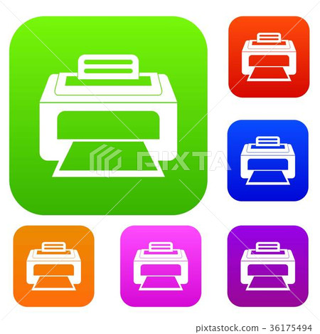 Modern laser printer set collection - Stock Illustration [36175494] - PIXTA