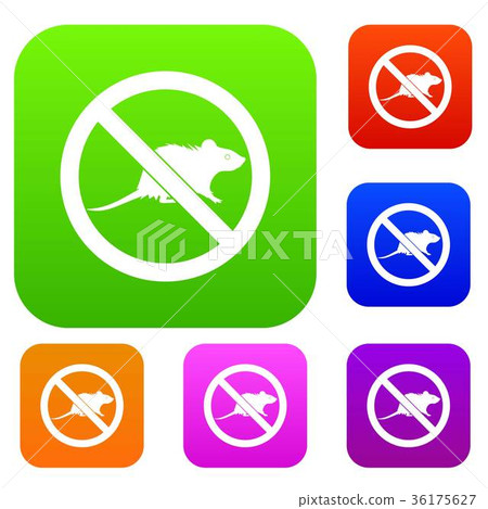 No rats sign set collection - Stock Illustration [36175627] - PIXTA