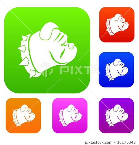 Bulldog dog set collection Bulldog dog set collection 36176348