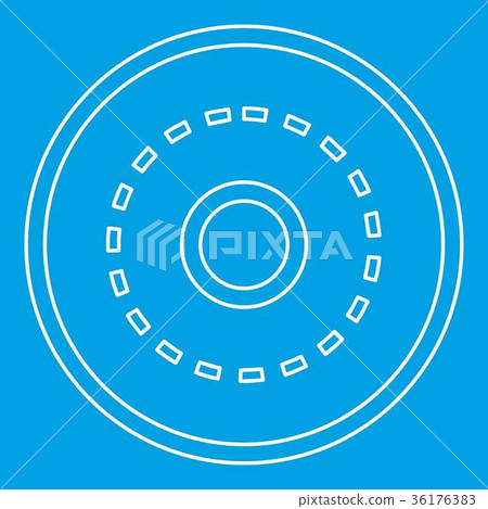 Circle road icon, outline style 36176383