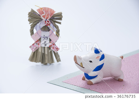 Wolf doll and New Year decoration 36176735