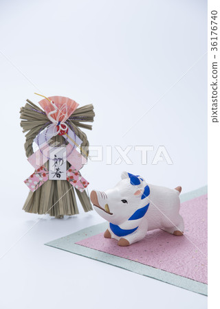 Wolf doll and New Year decoration 36176740