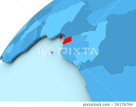 Equatorial Guinea on blue globe 36176764