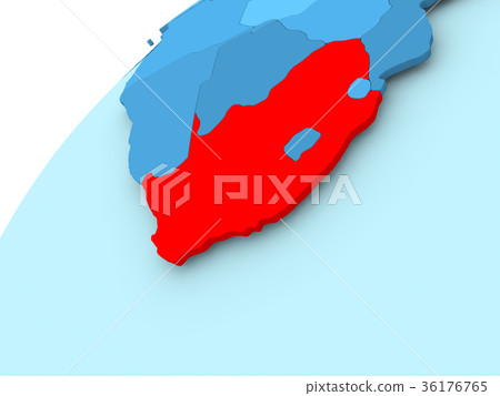South Africa on blue globe 36176765