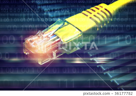 lan network cable on binary numbers background lan network cable on binary numbers background 36177782