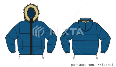 Down jacket illustration (blue) 36177791