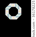 Chiyogami octagon frame Pastel tone 36178225