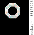 Chiyogami octagon frame Pastel tone 36178226