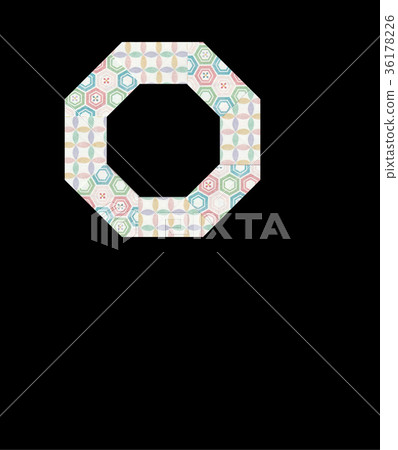 Chiyogami octagon frame Pastel tone Chiyogami octagon frame Pastel tone 36178226