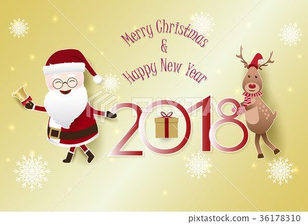 2018 Christmas and new yeear background 36178310