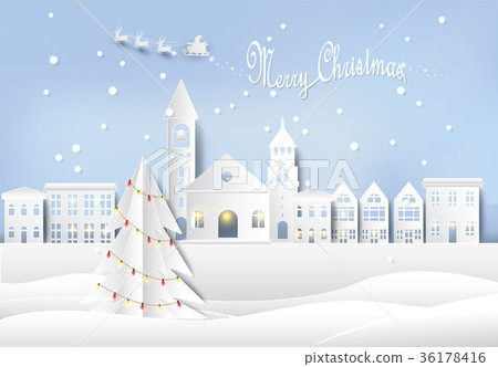 Christmas season paper art background Christmas season paper art background 36178416
