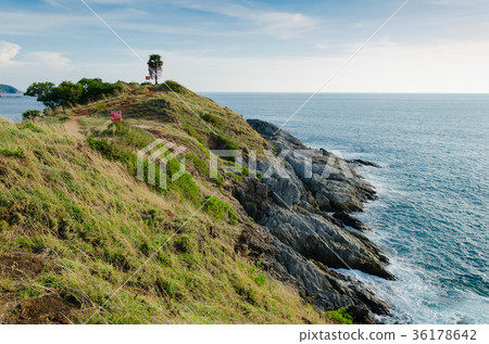 Scenery of Promthep Cape in Phuket of Thailand. Scenery of Promthep Cape in Phuket of Thailand. 36178642