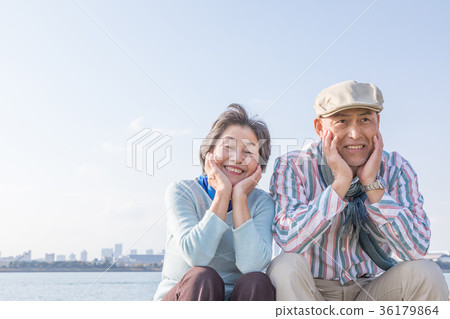 Senior city blue sky Senior city blue sky 36179864