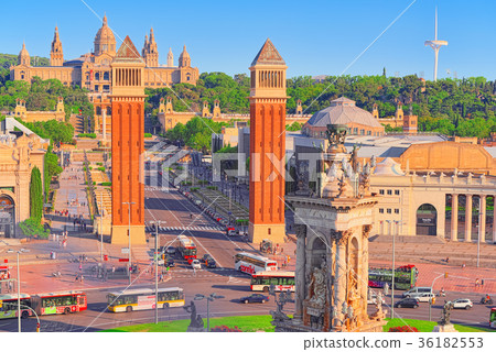 Panorama  Square of Spain (Placa De Espanya. 36182553