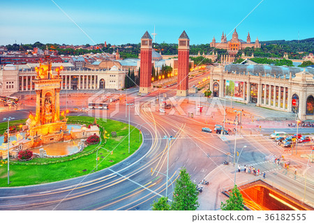 Panorama Towers Venetian and Square of Spain. Panorama Towers Venetian and Square of Spain. 36182555