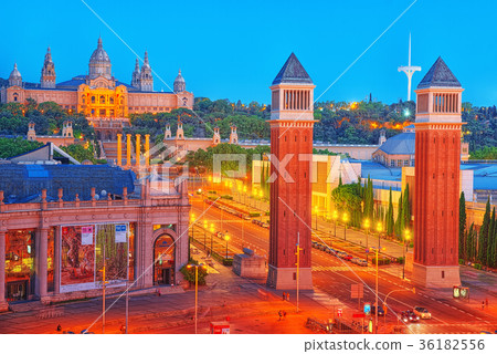 Panorama Towers Venetian and Square of Spain . Panorama Towers Venetian and Square of Spain . 36182556