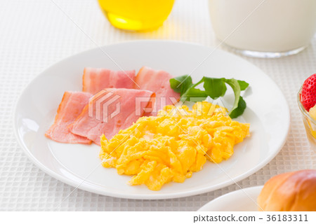 Scrambled eggs and bacon Scrambled eggs and bacon 36183311